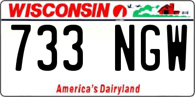 WI license plate 733NGW