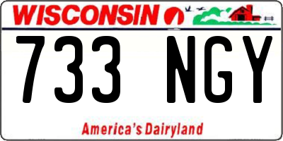 WI license plate 733NGY