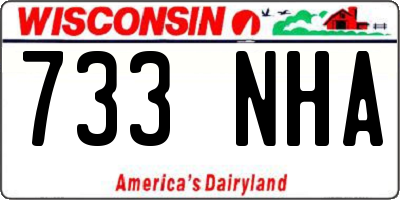 WI license plate 733NHA