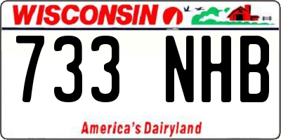 WI license plate 733NHB