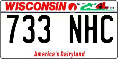 WI license plate 733NHC