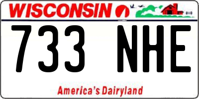 WI license plate 733NHE