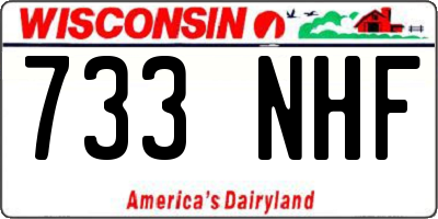 WI license plate 733NHF