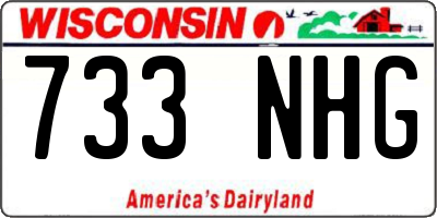 WI license plate 733NHG
