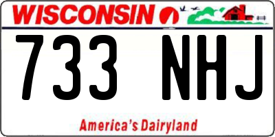 WI license plate 733NHJ