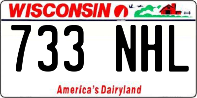 WI license plate 733NHL