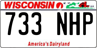 WI license plate 733NHP