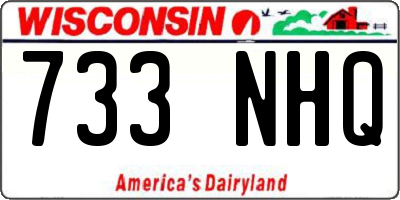 WI license plate 733NHQ