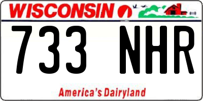 WI license plate 733NHR