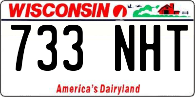 WI license plate 733NHT