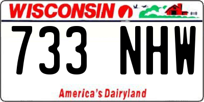 WI license plate 733NHW