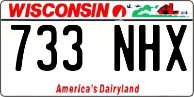 WI license plate 733NHX