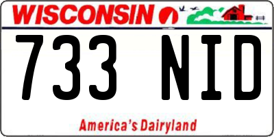 WI license plate 733NID