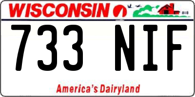 WI license plate 733NIF