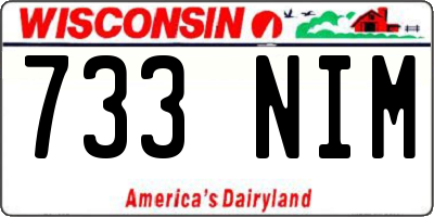 WI license plate 733NIM