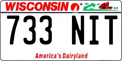 WI license plate 733NIT