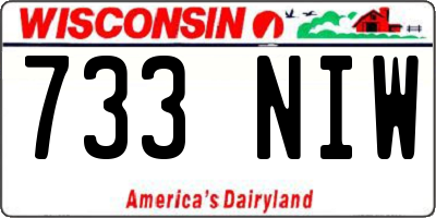 WI license plate 733NIW