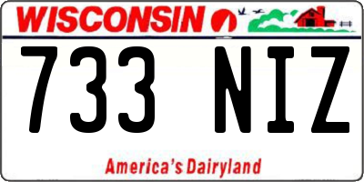 WI license plate 733NIZ