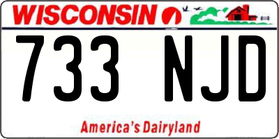 WI license plate 733NJD