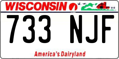 WI license plate 733NJF