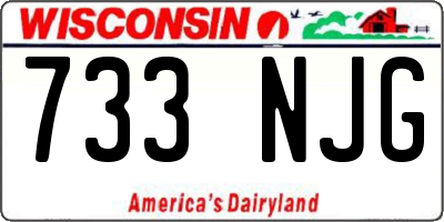 WI license plate 733NJG