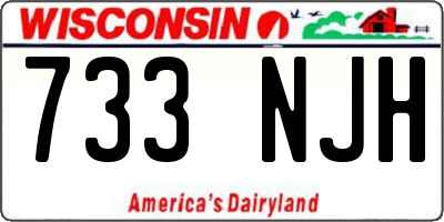 WI license plate 733NJH