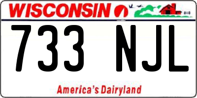 WI license plate 733NJL