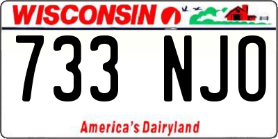 WI license plate 733NJO