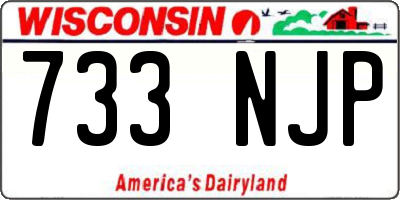 WI license plate 733NJP