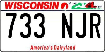 WI license plate 733NJR