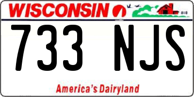 WI license plate 733NJS