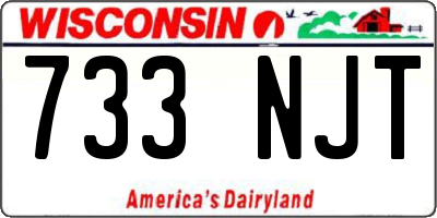 WI license plate 733NJT