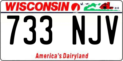 WI license plate 733NJV
