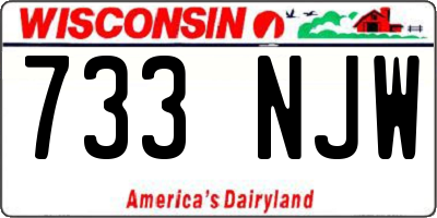 WI license plate 733NJW