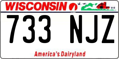WI license plate 733NJZ