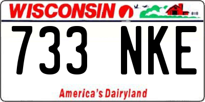 WI license plate 733NKE