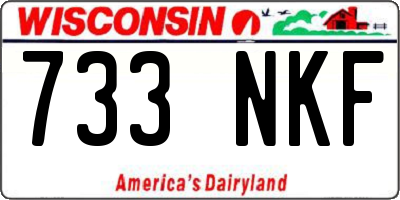 WI license plate 733NKF