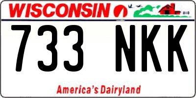 WI license plate 733NKK