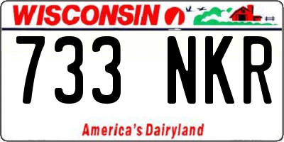 WI license plate 733NKR