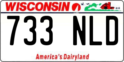 WI license plate 733NLD