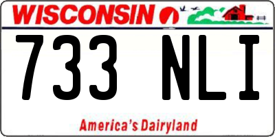 WI license plate 733NLI