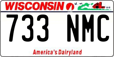 WI license plate 733NMC