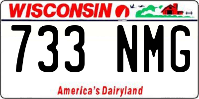 WI license plate 733NMG