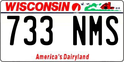 WI license plate 733NMS