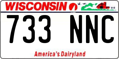 WI license plate 733NNC