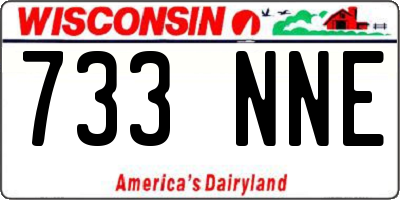 WI license plate 733NNE
