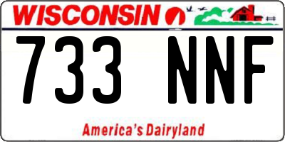 WI license plate 733NNF