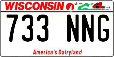 WI license plate 733NNG