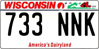 WI license plate 733NNK
