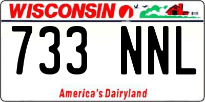 WI license plate 733NNL